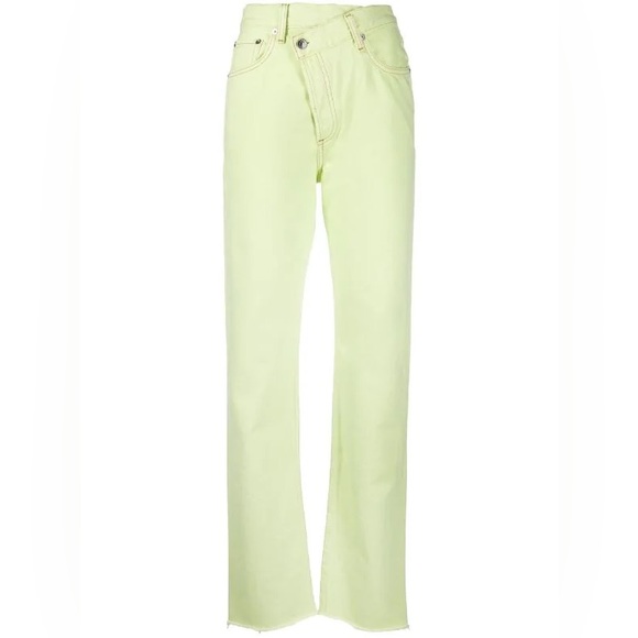 Agolde Criss-Cross Straight-Leg Jeans parakeet size 26 - Picture 1 of 5